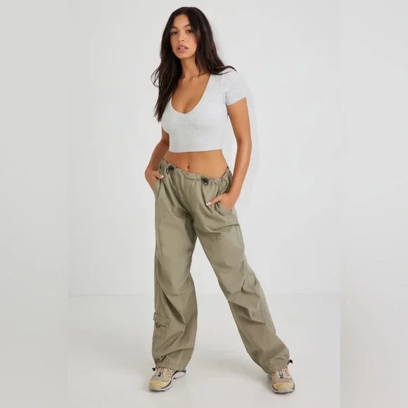 PARACHUTE PANTS WOMAN GREEN/JESHILE - Picture 1 of 3